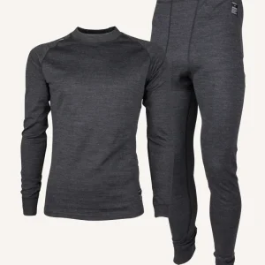 MERINO SET, UNISEX - BLACK MELANGE