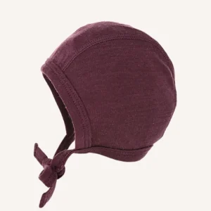 MOSS MERINO BABY HAT - PLUM