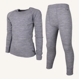 RIB MERINO SET - GREY MELANGE