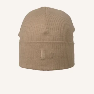 RIB MERINO HAT - BEIGE