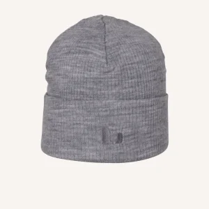 RIB MERINO HAT - GREY MELANGE