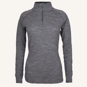 RIB MERINO TOP, WOMEN - GREY MELANGE