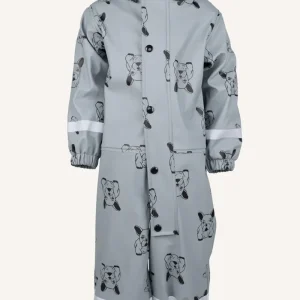 LEKHYTTAN RAIN BABY OVERALL, FLEECE - GREY/BLACK