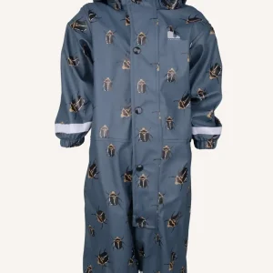 FORSHEM RAIN BABY OVERALL - BLUE/BLACK