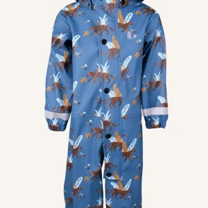FORSHEM RAIN BABY OVERALL - BLUE/BROWN