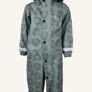FORSHEM RAIN BABY OVERALL - GREEN/BLACK