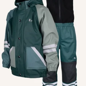 FAGERHULT RAIN SET, FLEECE - LAGOON/MINT GREEN