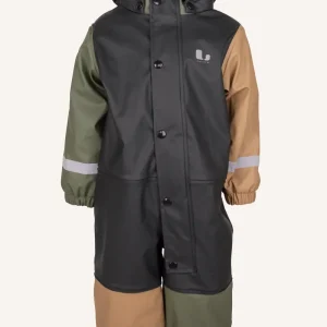 FAGERHULT RAIN BABY OVERALL, FLEECE - ANTH/GREEN