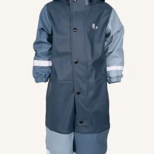 FAGERHULT RAIN BABY OVERALL, FLEECE - IRON BLUE/BLUE