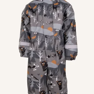 VATTNADAL RAIN BABY OVERALL FLEECE - ANTH/BLACK