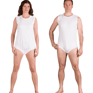 Body unisex med tryckknappar på axlar och i gren 2040