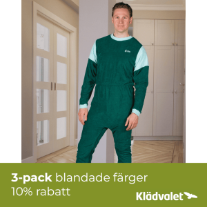 3-pack 10% Rabatt. Frottéoverall Unisex med dragkedja i rygg och gren 1041-3