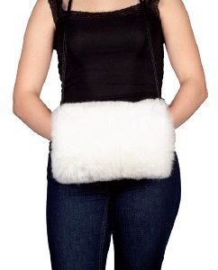 Underbar handmuff i ull 10565