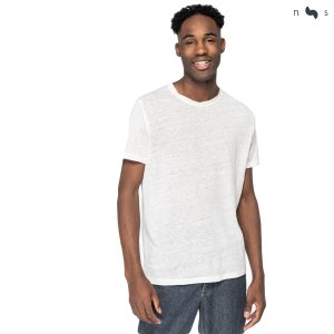 Lösvävd herr t-shirt av lin