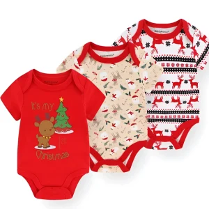 Julens harmoni - 3-pack juliga rompers