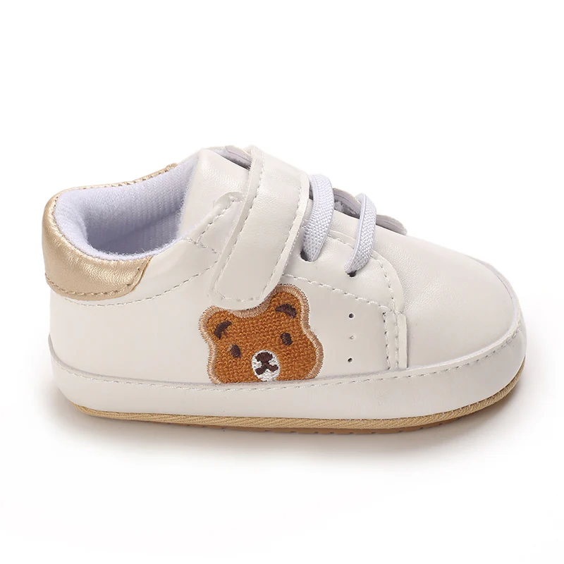Barnskor - Vita babyskor med björnmotiv - Skor baby - Bild 7
