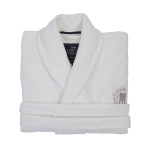 Lexington Home Unisex Hotel Velour Robe White