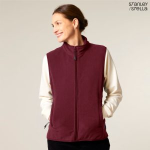 Damväst av noppfri microfleece