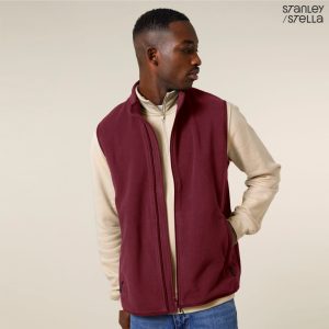 Herrväst av noppfri microfleece