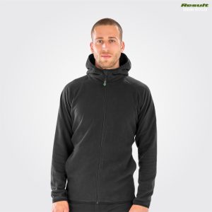 Tunn microfleece-jacka med huva
