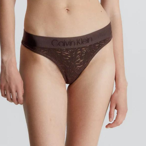 Calvin Klein stringtrosa – Brun spets