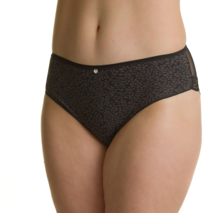 Avet miditrosa med mesh – Svart