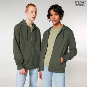 Tjock ziphood med fleece-insida