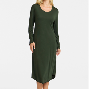 Damella nattlinne bambu långärm – Olive