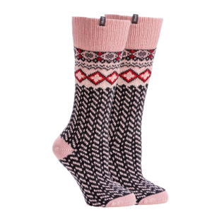 Raggsocka Ull 70% – Navy/pink