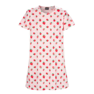 Trofé T-shirt nattlinne – Rosa med jordgubbar