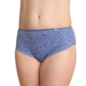 Avet miditrosa microfiber – Blåmönstrad (S, XL)