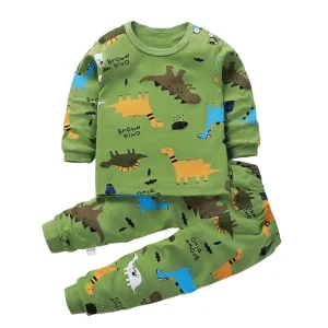 Pyjamas - Underställ för Barn 100% Bomull i tre glada färger med roliga motiv