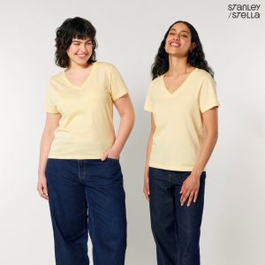V-ringad dam t-shirt