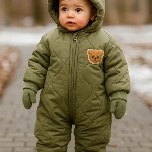 Vinteroverall barn - Babyoverall med björnmotiv - Vinterkläder barn