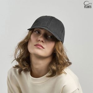 Washed fabric dad cap