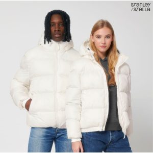 Oversize pufferjacka med hängslen