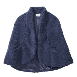 Kort cape i teddy 500