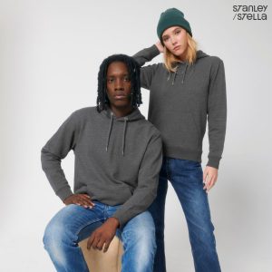 Hoodie med sträv finish
