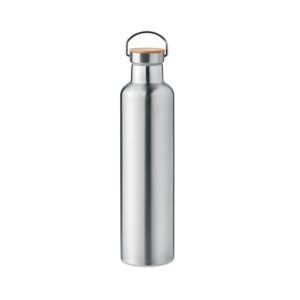 Termosvattenflaska med bambukork 1000 ml